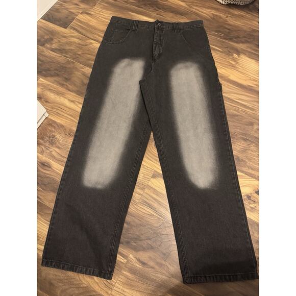 VTG Phat Farm Baggy Black Jeans Y2K NWT Size 38 - Picture 1 of 7